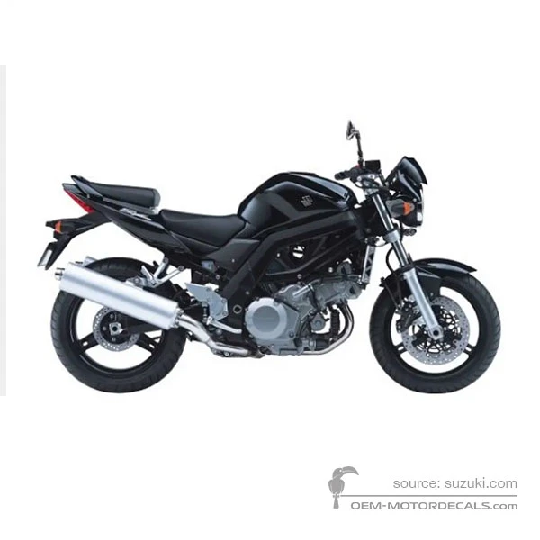 Naklejki do Suzuki SV1000 2006 - Czarny • Suzuki Naklejki OEM