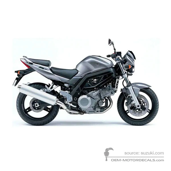 Naklejki do Suzuki SV1000 2006 - Srebrny • Suzuki Naklejki OEM
