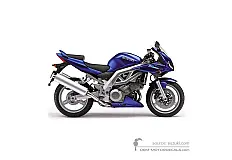 Stickers voor Suzuki SV1000S 2003 - Blauw • Suzuki OEM Stickers