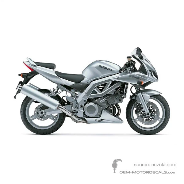 Naklejki do Suzuki SV1000S 2003 - Srebrny • Suzuki Naklejki OEM