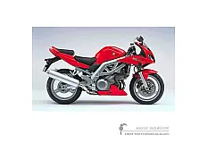 Naklejki do Suzuki SV1000S 2004 - Czerwony • Suzuki Naklejki OEM