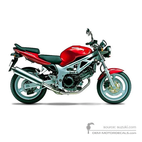 Naklejki do Suzuki SV650 2001 - Czerwony • Suzuki Naklejki OEM