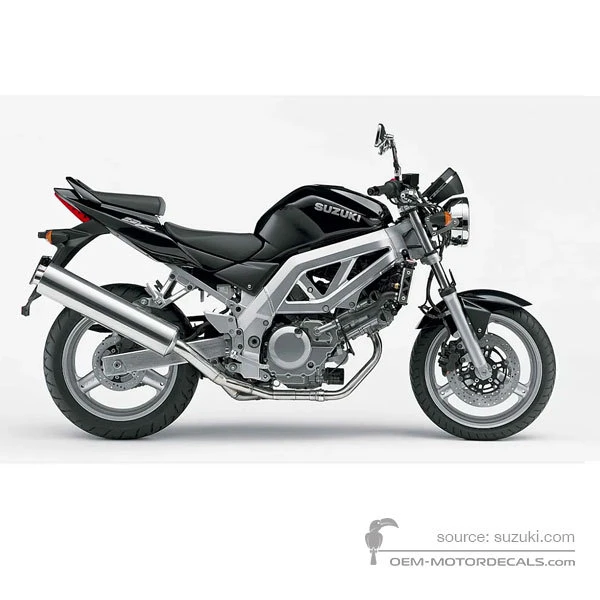 Stickers voor Suzuki SV650 2003 - Zwart • Suzuki OEM Stickers