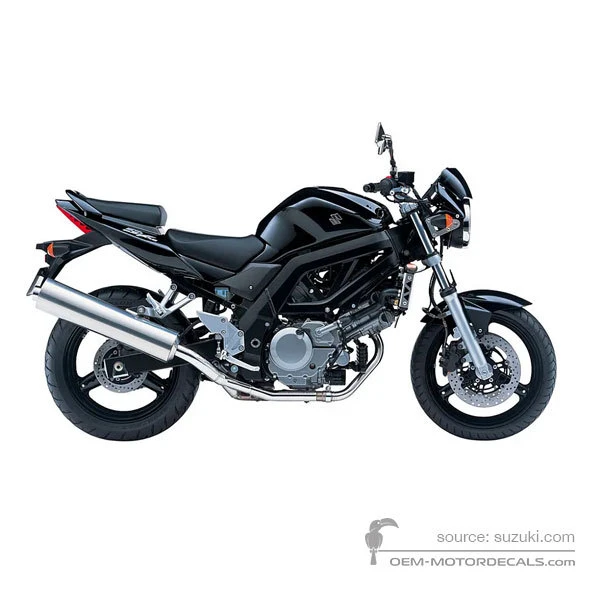Stickers voor Suzuki SV650 2005 - Zwart • Suzuki OEM Stickers