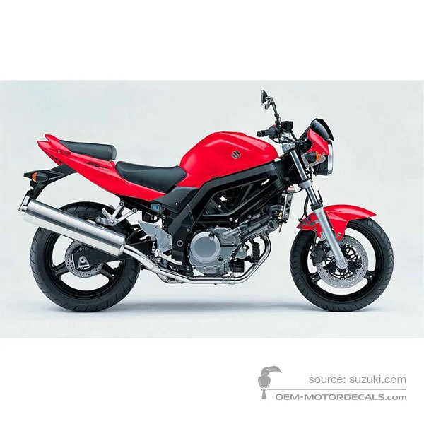 Stickers voor Suzuki SV650 2006 - Rood • Suzuki OEM Stickers