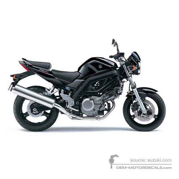 Stickers voor Suzuki SV650 2007 - Zwart • Suzuki OEM Stickers
