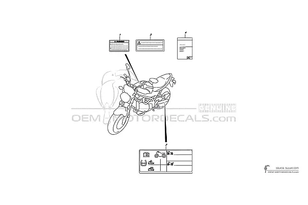 Suzuki SV650 - Etiquetas de precaución