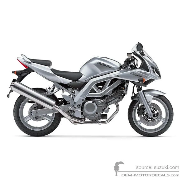 Naklejki do Suzuki SV650S 2003 - Srebrny • Suzuki Naklejki OEM