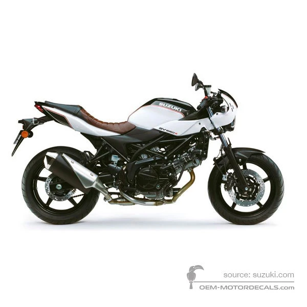 Adesivi per Suzuki SV650X 2019 - Nero Bianco • Suzuki Adesivi OEM