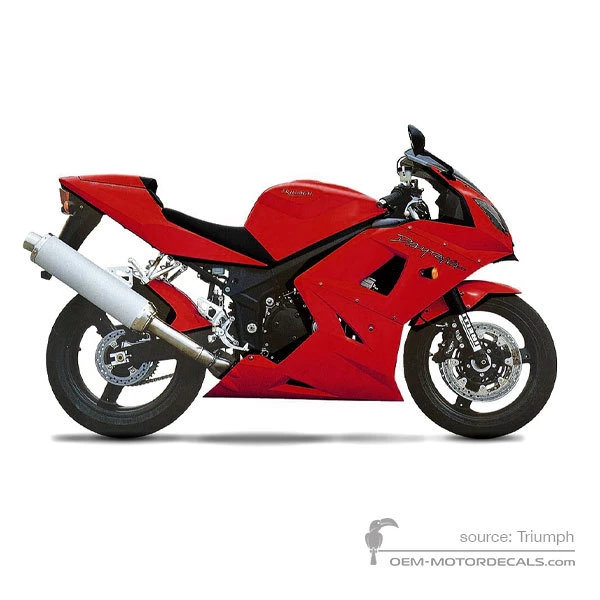 Naklejki do Triumph DAYTONA 600 2004 - Czerwony • Triumph Naklejki OEM