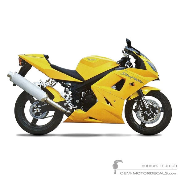 Stickers voor Triumph DAYTONA 600 2004 - Geel • Triumph OEM Stickers