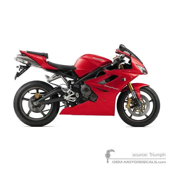 Stickers voor Triumph DAYTONA 675 2007 - Rood • Triumph OEM Stickers