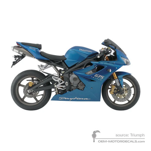 Aufkleber für Triumph DAYTONA 675 2008 - Blau • Triumph OEM-Aufkleber
