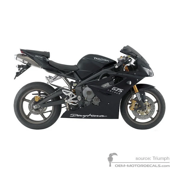 Stickers voor Triumph DAYTONA 675 2009 - Zwart • Triumph OEM Stickers