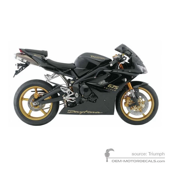 Aufkleber für Triumph DAYTONA 675 2009 - Schwarz • Triumph OEM-Aufkleber
