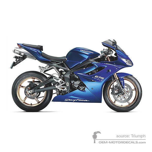 Naklejki do Triumph DAYTONA 675 2010 - Niebieski • Triumph Naklejki OEM