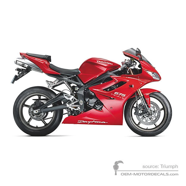 Aufkleber für Triumph DAYTONA 675 2010 - Rot • Triumph OEM-Aufkleber