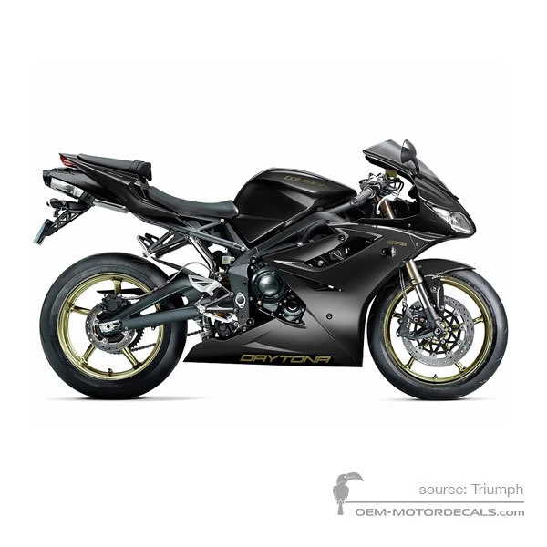 Aufkleber für Triumph DAYTONA 675 2012 - Schwarz • Triumph OEM-Aufkleber
