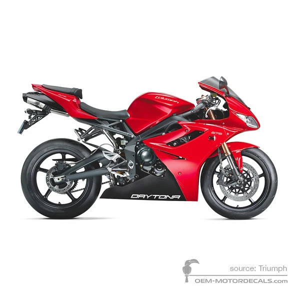 Aufkleber für Triumph DAYTONA 675 2012 - Rot • Triumph OEM-Aufkleber