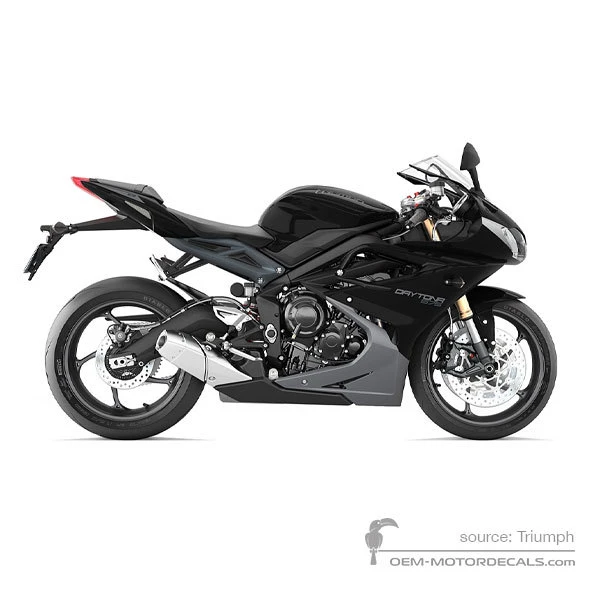 Aufkleber für Triumph DAYTONA 675 2013 - Schwarz • Triumph OEM-Aufkleber