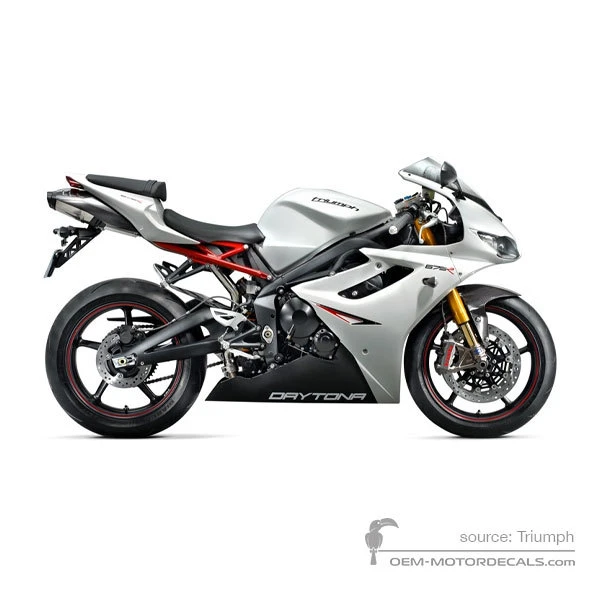 Naklejki do Triumph DAYTONA 675R 2012 - Biały • Triumph Naklejki OEM