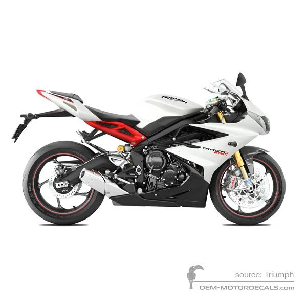 Autocollants pour Triumph DAYTONA 675R 2015 - Blanc • Triumph Autocollants OEM