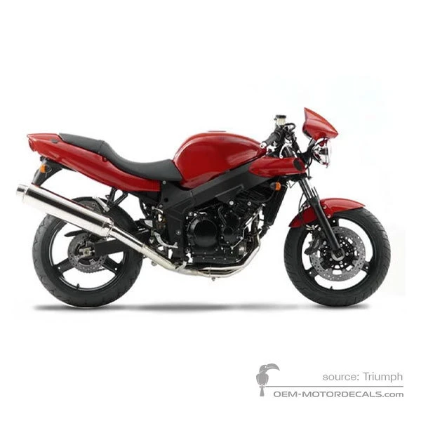 Naklejki do Triumph SPEED FOUR 2006 - Czerwony • Triumph Naklejki OEM
