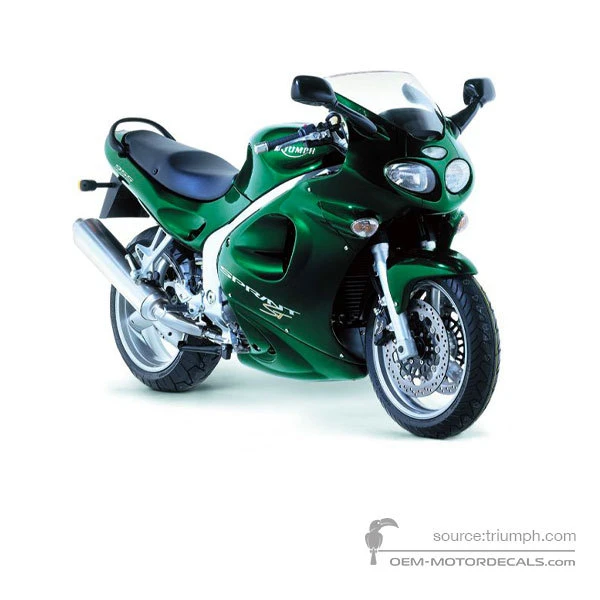 Naklejki do Triumph SPRINT ST 955i 2001 - Zielony • Triumph Naklejki OEM