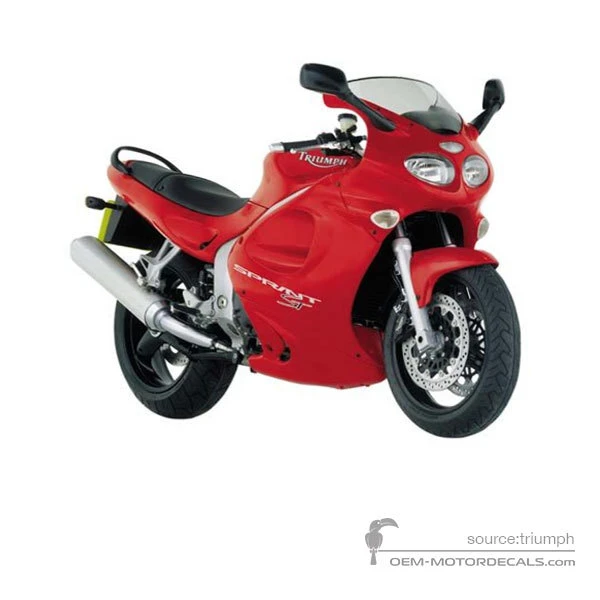 Naklejki do Triumph SPRINT ST 955i 2001 - Czerwony • Triumph Naklejki OEM