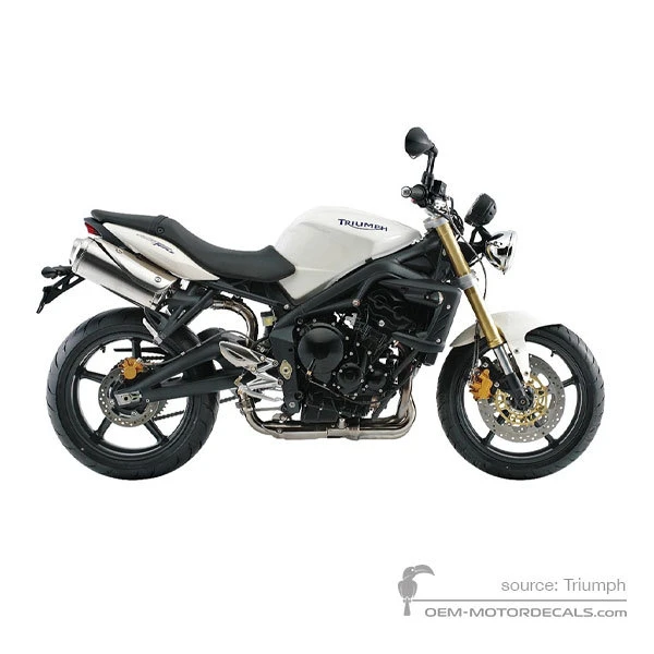 Naklejki do Triumph STREET TRIPLE 675 2009 - Biały • Triumph Naklejki OEM