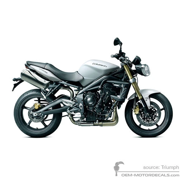 Naklejki do Triumph STREET TRIPLE 675 2011 - Biały • Triumph Naklejki OEM