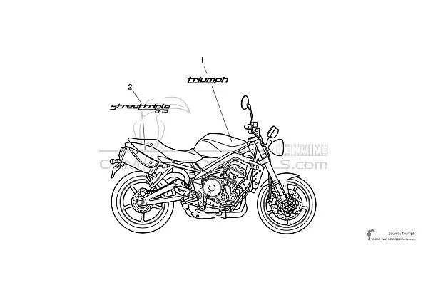 Triumph STREET TRIPLE 675 2012 - Biały