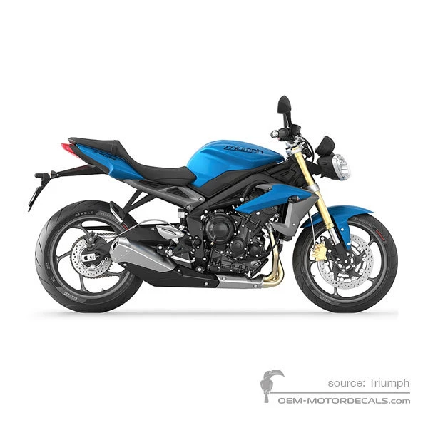 Adesivi per Triumph STREET TRIPLE 675 2015 - Blu • Triumph Adesivi OEM