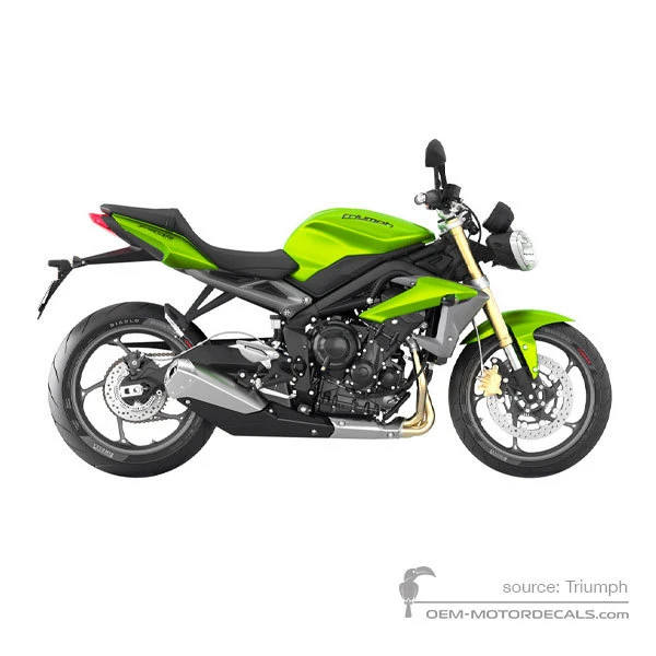 Stickers voor Triumph STREET TRIPLE 675 2015 - Groen • Triumph OEM Stickers