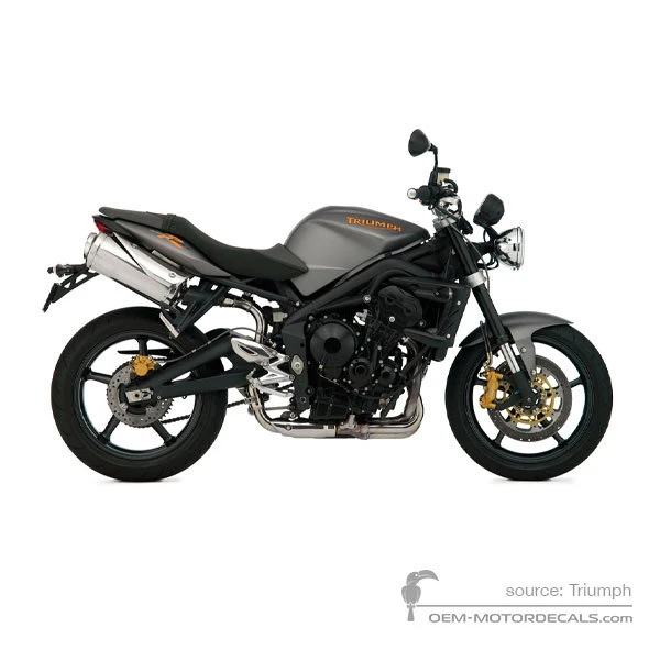 Aufkleber für Triumph STREET TRIPLE 675 R 2009 - Grau • Triumph OEM-Aufkleber