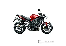 Naklejki do Triumph STREET TRIPLE 675 R 2012 - Czerwony • Triumph Naklejki OEM