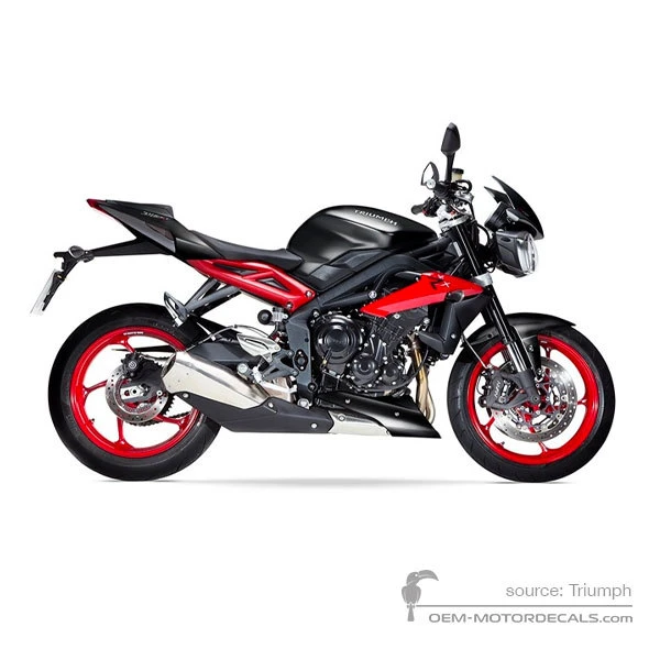 Decals for Triumph STREET TRIPLE 675 RX 2015 - Black • Triumph OEM Decals