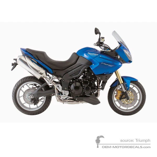 Pegatinas para Triumph TIGER 1050 2008 - Azul • Triumph Pegatinas OEM