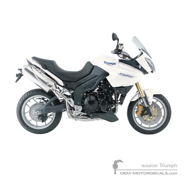 Aufkleber für Triumph TIGER 1050 2008 - Weiss • Triumph OEM-Aufkleber