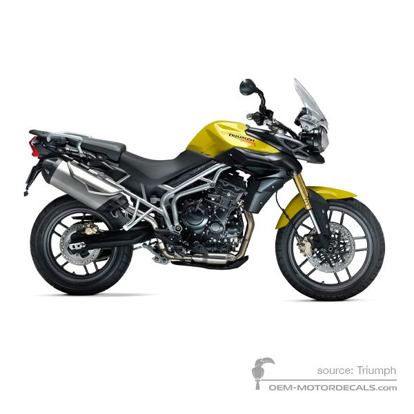 Aufkleber für Triumph TIGER 800 2011 - Gelb • Triumph OEM-Aufkleber