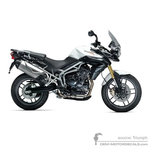 Decals for Triumph TIGER 800 2012 - White • Triumph OEM Decals