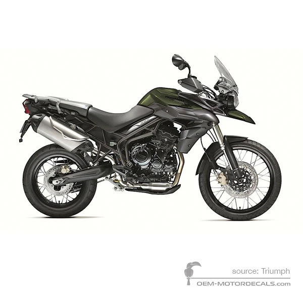 Naklejki do Triumph TIGER 800XC 2013 - Zielony • Triumph Naklejki OEM