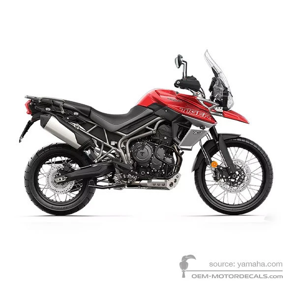 Aufkleber für Triumph TIGER 800XCa 2018 - Rot • Triumph OEM-Aufkleber
