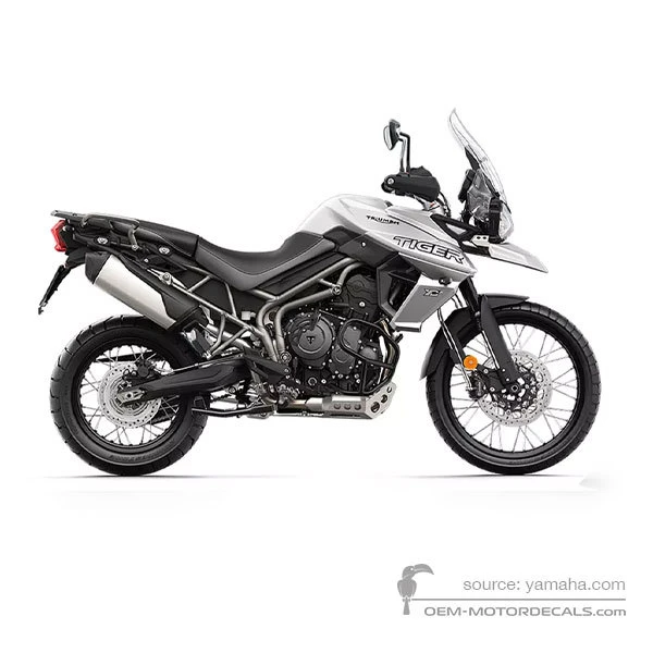 Pegatinas para Triumph TIGER 800XCa 2019 - Blanco • Triumph Pegatinas OEM