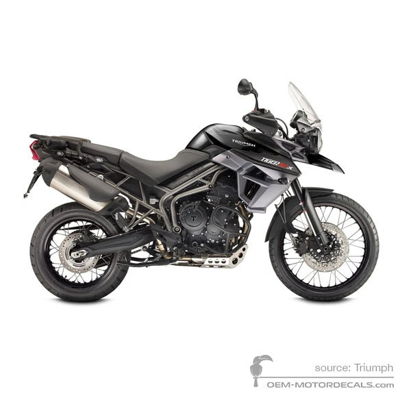 Aufkleber für Triumph TIGER 800XCx 2016 - Schwarz • Triumph OEM-Aufkleber