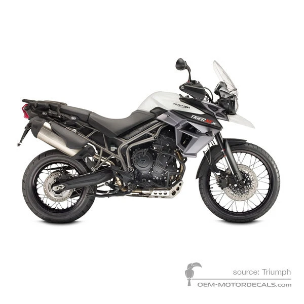 Autocollants pour Triumph TIGER 800XCx 2017 - Blanc • Triumph Autocollants OEM