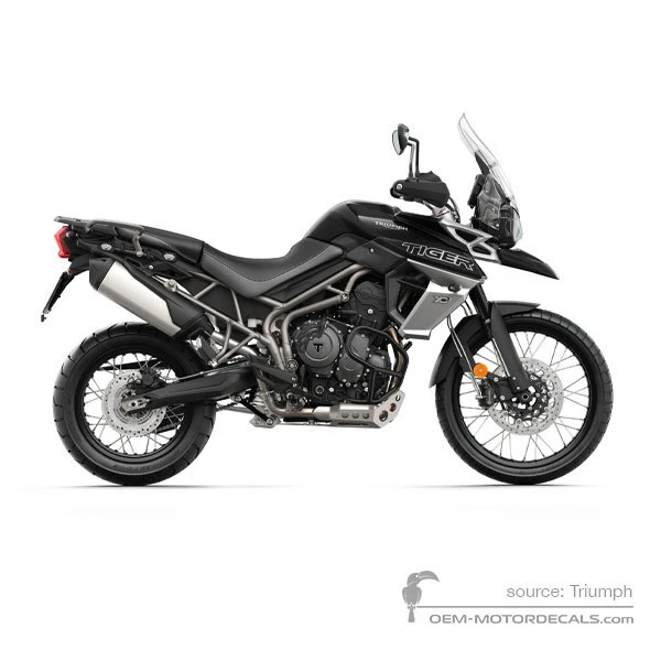 Adesivi per Triumph TIGER 800XCx 2018 - Nero • Triumph Adesivi OEM