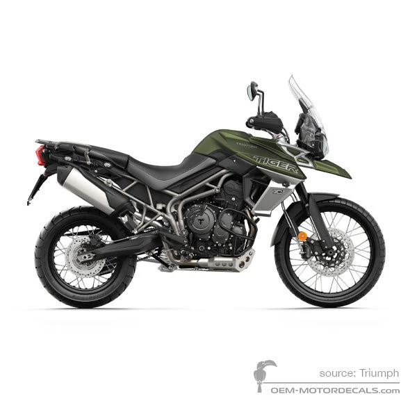 Pegatinas para Triumph TIGER 800XCx 2018 - Verde • Triumph Pegatinas OEM