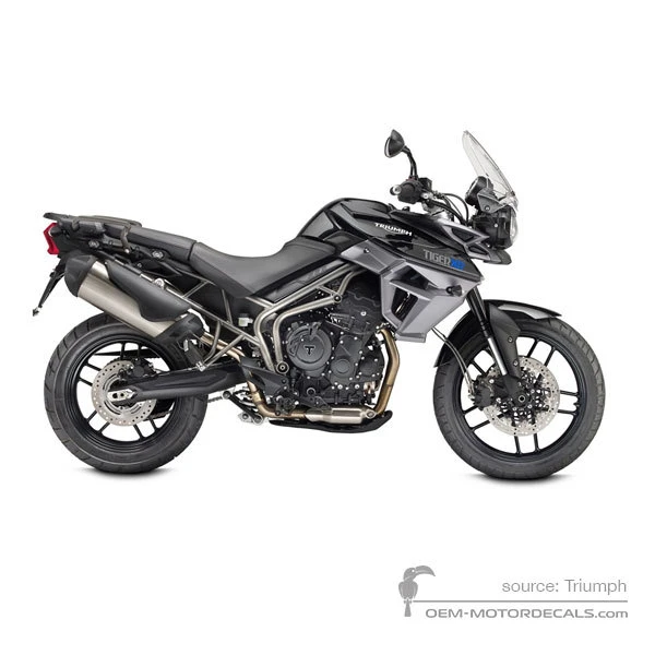 Aufkleber für TRIUMPH TIGER 800XR 2016 - Schwarz • Triumph OEM-Aufkleber