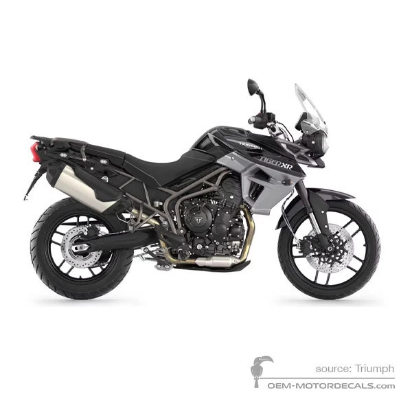 Aufkleber für TRIUMPH TIGER 800XR 2017 - Schwarz • Triumph OEM-Aufkleber